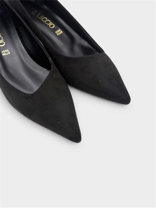 Décolleté nera in suede con tacco basso IL LACCIO | 894M151CAMOSCIONERO